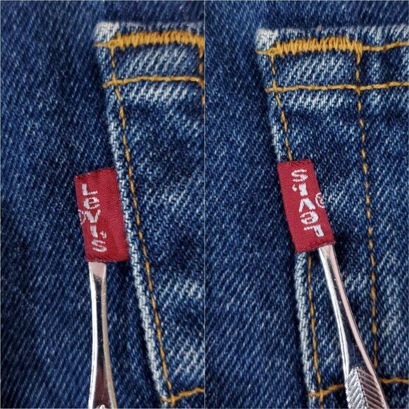 Vintage Levis 505 Mens 34X30.5 Regular Fit Straight Leg Red Tab Denim Jeans Y2K - Picture 14 of 16